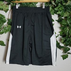 UNDER ARMOUR Youth L BLK WHT Fury Basketball Short
